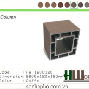 Gỗ ôp trụ ngoài trời Hwood HW120C120