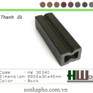 Gỗ ốp thanh đà ngoài trời Hwood HW60R40